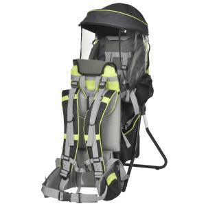 HOMCOM babydrager kinderdrager reis kinderdrager voor 6-36 maanden tot 20 kg aluminium groen