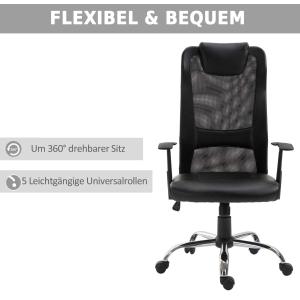 Kantoorstoel draaistoel in hoogte verstelbaar directiestoel ergonomisch bureaustoel