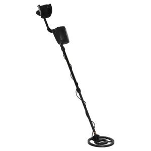 Outsunny Metaaldetector zoekapparaat waterdicht 16,5 cm zoekspoel alu ABS zwart