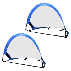 Pop-up doelen voetbaldoelen draagbare voetbaldoelen set van 2 minidoelen opvouwbaar blauw