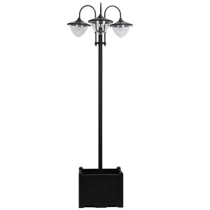 Zonneverlichting met bloempotvoet tuinlamp 3-kops lamp waterdicht