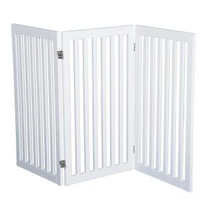 Hondenraster beschermraster barrière 3-delig 154,5 x 91,5 cm inklapbaar wit