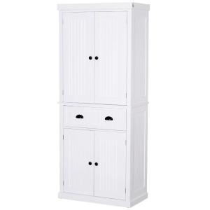 keukenkast servieskast met lade eetkamerkast 6 niveaus MDF wit