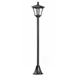 Tuinlantaarn op zonne-energie met led-tuinpadverlichting 40 lumen 160 H cm zwart