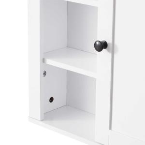 HOMCOM Keukenkast badkamermeubel badkamerkast wandkast badrek open schappen