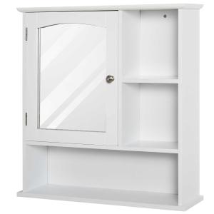 Kleankin Badkamermeubel spiegelkast badkamerkast hangkast wandkast MDF wit