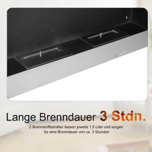 HOMCOM rvs gelhaard ethanolhaard bio-ethanolhaard haard open wanfhaard zilver 2 afmetingen
