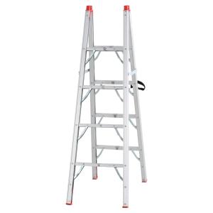 HOMCOM Inklapbare ladder vouwladder staladder aluminium zilver