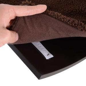Kattenbed, kattenplank, kattenligplaats,kattenplank muur, wandmontage, pluchen bekleding MDF bruin