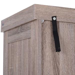 HOMCOM kast, hoge kast, ladekast, 6 verstelbare niveaus, met schuiflade, keuken, MDF houtnerf 76 x 40,5 x 184 cm keuken | Aosom.de