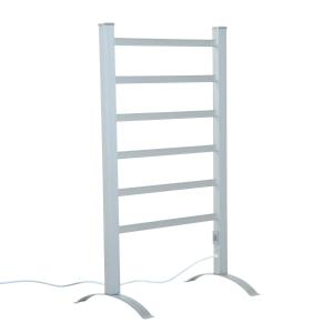 Verwarmde handdoekenrekken 6 verwarmingselementen Handdoekenradiatoren Handdoekverwarmer zilver