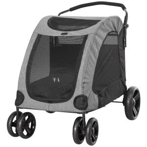 Hondenbuggy hondentrolley hondenkar hondentas opvouwbaar grijs + zwart