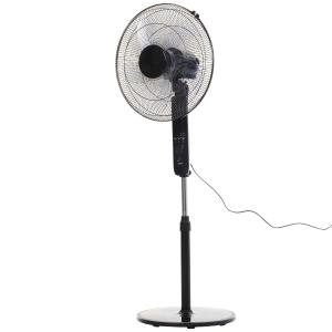 HOMCOM Statiefventilator ventilator afstandsbediening in hoogte verstelbaar 3 snelheden