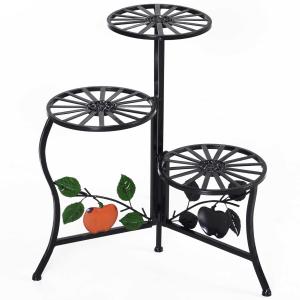 bloementrap plantenrek 3 verdiepingen plantenstandaard retro design decoratie metaal