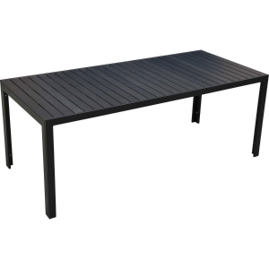 Tafel Aluminium WPC eettafel tuintafel tuinmeubel balkon zwart