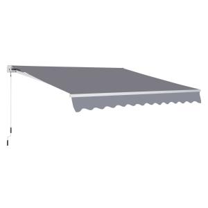 Outsunny Luifel knikarmluifel zonwering handslinger balkon 3 x 2,5 m 3 kleuren