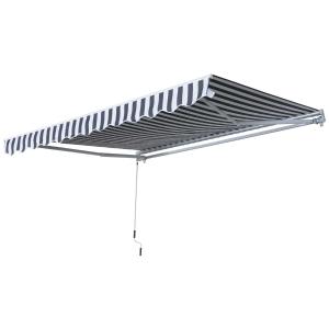 Outsunny Luifel handslinger knikarmluifel zonwering balkon aluminium 2,95 x 2,5 m 2 kleuren