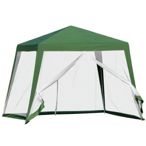 Tuinpaviljoen paviljoen partytent tuintent met muggengaas beige 3 x 3 m