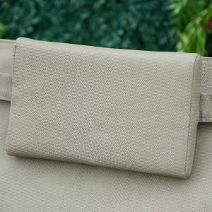 Outsunny Schommelstoel swingstoel tuinstoel schommelende ligstoel metaal mesh lichtgrijs