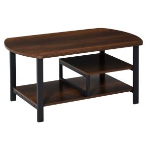 Salontafel salontafel met planken industriële stijl voor woonkamer bruin