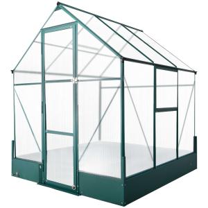 Outsunny Kas voor in de tuin kweekkas tomatenhuis koude kas 250 x 190 x 219 cm