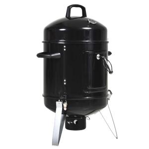 Outsunny Steel 3 in 1 Charcoal Smoker Grill w/ Thermostat Black