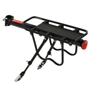 HOMCOM Aluminium Bike Back Carrier Rack Bicycle Carrier Beach Cruiser Fixie for Cargo -Black
