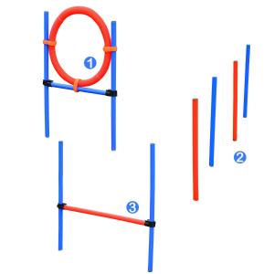 Pawhut Pet Agility Training Adjustable Set