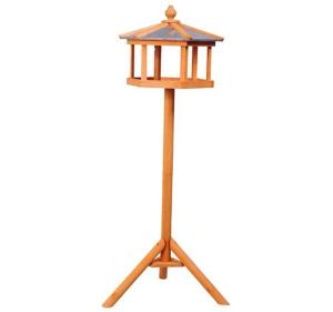 Pawhut Wooden Bird Table Feeder Station