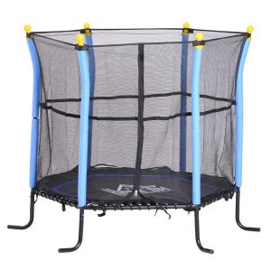 HOMCOM Mini Trampoline, D155x122.5cm-Blue