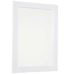 kleankin 72x52cm Home Mirror Thick Frame Large Clear Reflection Elegant Design White