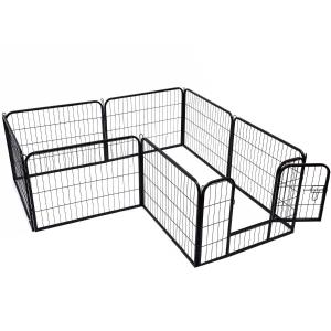Pawhut Heavy Duty Pet Play Pen, size (80 x 60 cm)-Black