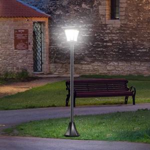 Outsunny Solar Powered Lamp Post, IP44, 18Lx18Wx160H cm-Black