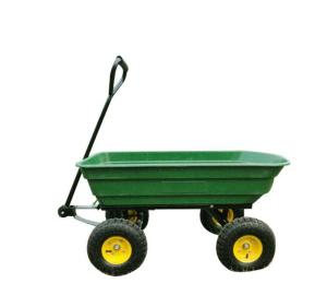 Outsunny Heavy Duty 4 Wheel Trolley, 75L-Dark Green