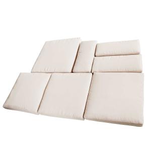 Outsunny Rattan Furniture Cushion Cover Replacement Set, 7 pcs-Cream