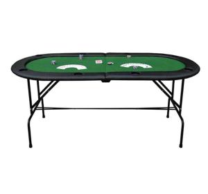 HOMCOM 1.85 m Foldable Poker Table W/Chip Trays, Drink Holders