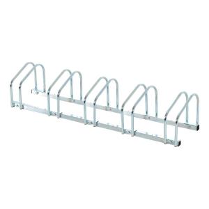 HOMCOM 5-Bike Floor Parking Stand-Silver