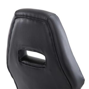 HOMCOM PU Leather Padded Home Office Chair with Adjustable Height Black