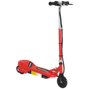 HOMCOM Kids Electric Scooter Folding Bike 7-14 Battery E-Scooter Adjustable Height PU Wheels Red
