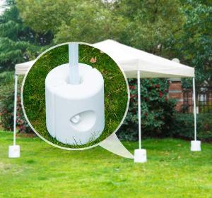 Outsunny Tent Weight Base, 4pcs Plastic Anchor Weights-White