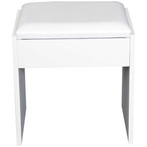 HOMCOM Dressing Table With Flip-up Mirror and Padded Stool-White