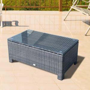 Outsunny Rattan Coffee Table-Brown