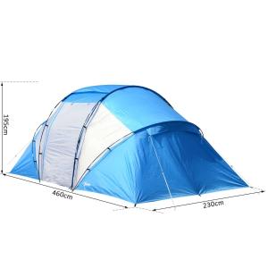 Outsunny 460Lx230Wx195H cm Camping Tent Shelter-Blue/White