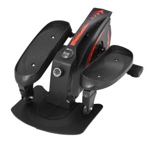 HOMCOM Plastic Anti-Slip Mini Elliptical Bike w/ Screen Black