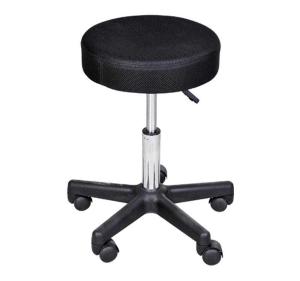 HOMCOM Salon Spa Swivel Stool W/Changeable Covers: Red, White, Black