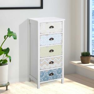 HOMCOM Storage Chest Unit, 46Wx34Dx94H cm-White