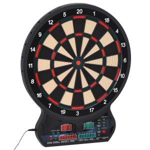 HOMCOM Plastic LED Electronic Dartboard w/ 12 Darts