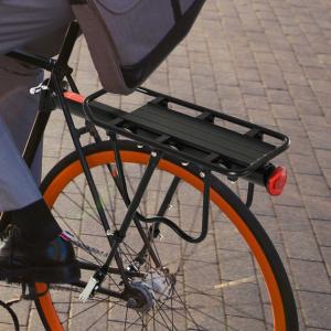 HOMCOM Aluminium Bike Back Carrier Rack Bicycle Carrier Beach Cruiser Fixie for Cargo -Black