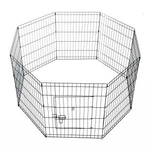 PawHut Steel Wire 24-Inch 8 Panel Multifunction Cage for Small Animal Pets