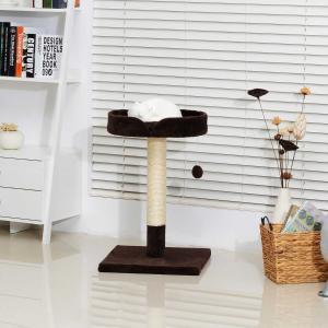Pawhut Cat Tree Scratching Activity Center-Beige/Brown